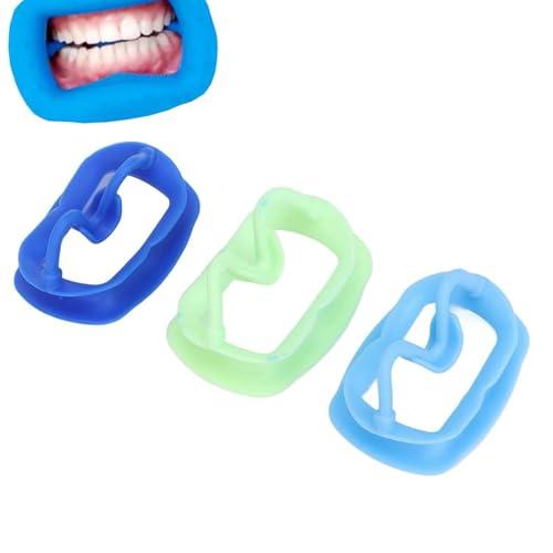 3 pezzi divaricatore per guancia, apri bocca dentale in silicone, accessorio dentale per sbiancamento dentale della bocca della guancia intraorale per lo sbiancamento dei denti e altro ancora