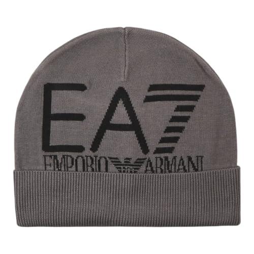 Emporio Armani EA7 Beanie Hat Mountain Visibility, Berretto da Uomo (IT, Testo, M, Asphalt/Black)