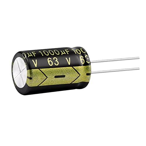 EFARMA Condensatori elettrolitici, condensatore elettrolitico in Alluminio da 10 Pezzi 63V 1000uF Condensatore a Bassa ESR ad Alta frequenza, 16x25mm
