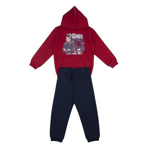 Prénatal, Completo Tuta Felpata, Pantalone Lungo e Felpa in Morbido Cotone, Bambini e ragazzi, 9-10 Anni, Rosso