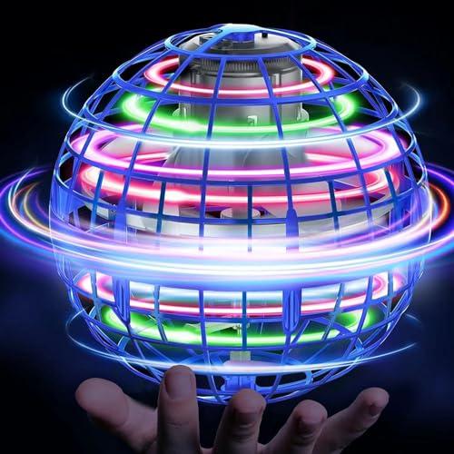 Palla Volante Magica UFO Ball, Fly Orb Pro Flying Spinner Mini Drone, Boomerang Ball Luminosa, Sfera Volante Hoverball Giocattolo Regalo per 6 7 8 9 10+ Ragazzo Ragazza Bambino Adolescente - Blu