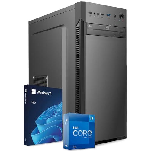 PC Fisso Completo - Computer Desktop Intel Core i7-14700 • RAM 32GB DDR4 • SSD 1TB NVMe M.2 • Grafica Intel UHD 770 • Wi-Fi AC e Bluetooth • Masterizzatore DVD • HDMI • USB 3.0 • Windows 11 Pro