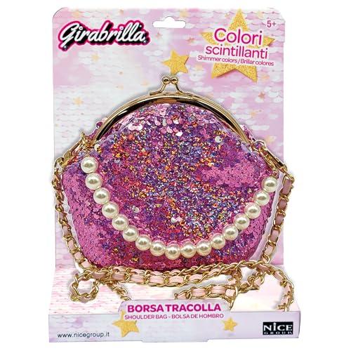 Girabrilla Bag, Borsetta a forma di Borsellino, con Paillettes e Tracolla
