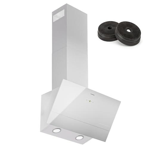 Klarstein Cappa Aspirante a Incasso 60cm, Cappa Cucina con Filtro, Cappa Cucina in Alluminio Lavabile in Lavastoviglie, Cappa Incasso con Flusso d'Aria 305m³/h, LED, Cappa Filtrante con Touch Control