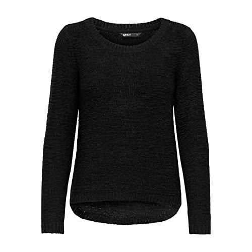 ONLY Onlgeena Xo L/s Pullover Knt Noos, Felpa Donna, Nero, 38 (Taglia Produttore: Medium)