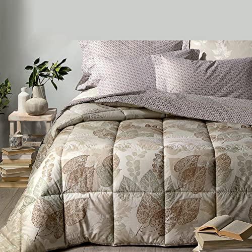 Caleffi - Trapunta Betulla Floreale | Comfort Notturno Ottimale | 100% Cotone | Stile Elegante per Camera da Letto | Ideale per Regali, Naturale, Matrimoniale, Cotone