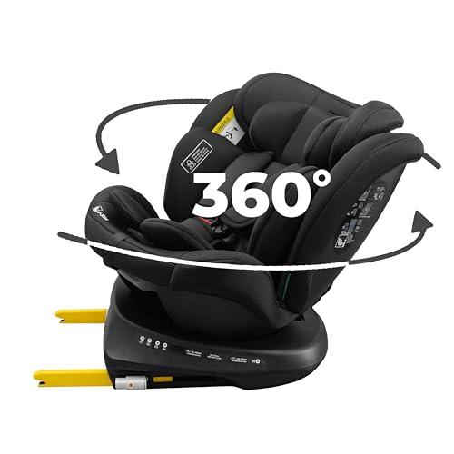 Seggiolino Auto 0-36 kg Isofix i-Size, 40-150 cm - Seggiolino Auto Girevole 360 per Bambini Gruppo 0/1/2/3 - Top Tether, Reclinabile 5 posizioni, Regolabile in Altezza
