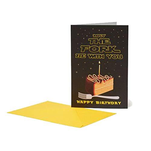 Legami biglietto di auguri may the fork be with you, 11.5 x 17 cm, nero