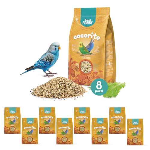 Best Friend Mangime Completo per Cocorite con Semi di Cicoria, Lattuga e Finocchio Mangime per gli uccelli con Ingredienti Naturali, Qualità 100% Made in Italy | Confezione da 8 pacchi