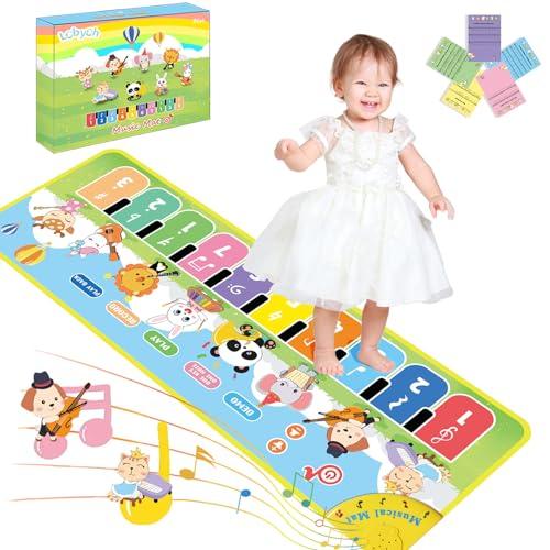 Lobyoh Tappeto Musicale Tappetino per Pianoforte, 4 modalità, 8 Strumenti Musicali, Tappetino da Ballo per Bambini Giocattoli per Bambini Ragazzi Ragazze