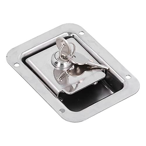 Deror 304 acciaio inox RV porta fermo cassetta degli attrezzi serratura incasso con 2 chiavi per camper rimorchio camion dei pompieri