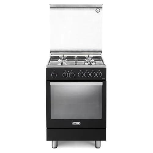 PEMA64LSG - Cucina a gas con forno elettrico, 60x60 cm, colore Nero, Calsse energetica A