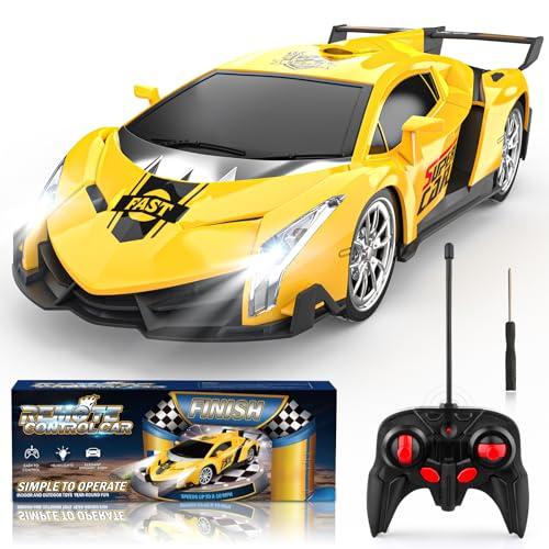 Mieryd Macchina Telecomandata per Bambini, 1:18 Macchinine Giocattolo Giochi Bambini 3 4 5 6 7 8+ Anni Esterno All'aperto Elettrica Auto Radiocomandata da Corsa Veloce con Luci Regalo Bambino Bambina