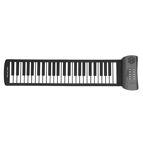 VBESTLIFE Piano Roll Up, Pianoforte Elettronico Portatile a 49 Tasti, Suono Surround 4D Pianoforte Elettronico a Mano USB, per Principianti Adulti Regali(PM49)