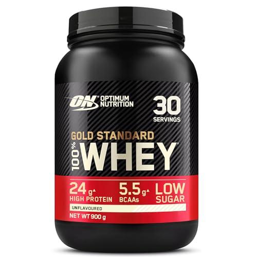 Optimum Nutrition Gold Standard 100% Whey, Proteine in Polvere, Gusto Neutro, 900g, 30 Porzioni
