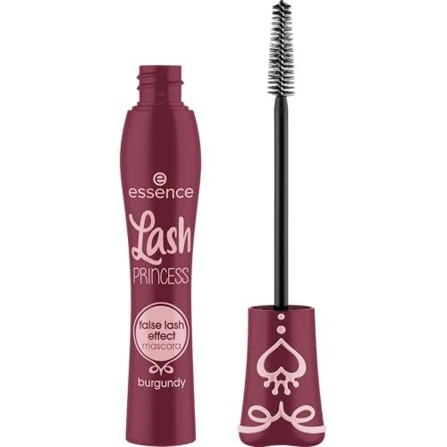 essence Lash PRINCESS false lash effect mascara burgundy, mascara volumizzante, effetto ciglia finte, borgogna, scovolino in fibre conico, 12ml