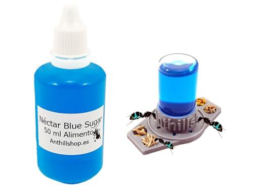 AS AnthillShop Cibo per formiche, Nettare Blue Sugar 50 ml più un abbeveratoio 3D con 4 gocce, Irresistibile per le tue formiche, non può mancare nei tuoi formicai Alimento indispensabile per le tue