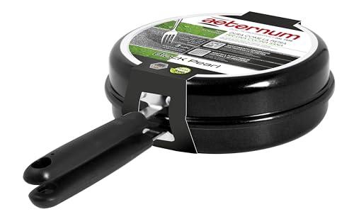 Aeternum, Black Pearl, Girafrittata Alto Antiaderente, Diametro 24 cm, Adatto all'Induzione, Alluminio, Nero