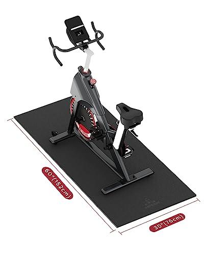 HAPBEAR Tappetino protettivo per attrezzature sportive, in PVC ad alta densità, 152 x 76 cm x 6 mm di spessore, tappetino sotto tapis roulant, ellittico, tappeto per bicicletta Peloton