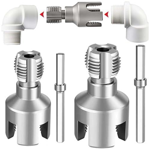 Filettatrice per Tubi in PVC, 1/2 3/4 Aprifiletti per Filettature Interne ed Esterne, Aprifiletti per Tubi 'acqua, Maschi per Filettatura, per Tubi in PVC PPR