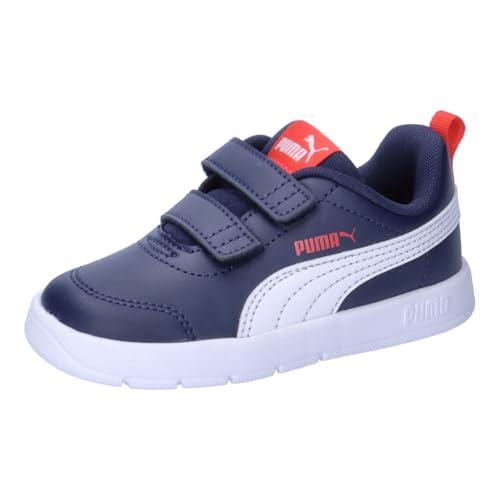 PUMA Unisex Kids COURTFLEX V3 V Inf Sneaker, PUMA Navy-PUMA White-PUMA Red, 27 EU