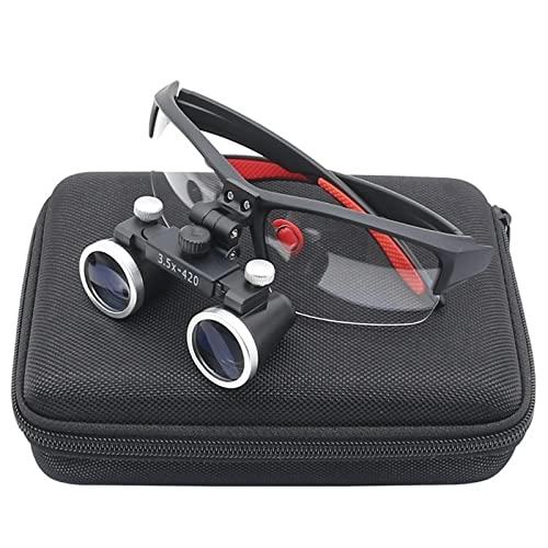 Occhiali Ingrandimento per Dentista, 3,5 X 420 Mm Lente di Ingrandimento Professionale Binoculare per Chirurgici, Black