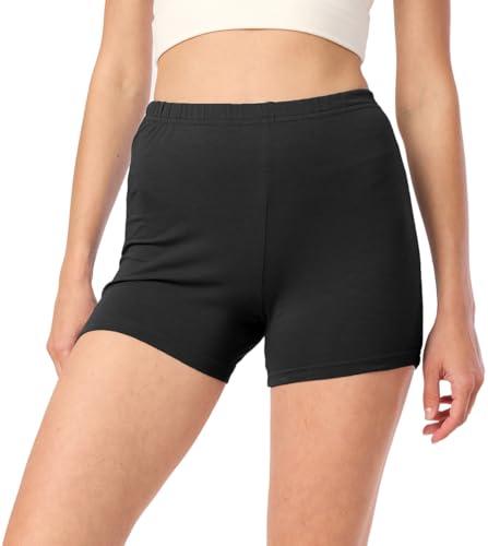 Merry Style Pantaloncini Palestra Donna in Cotone Shorts Donna per Il Fitness Allenamento Jogging Pantaloncini Sportivi Yoga Hot Pants MS10-392 (Nero, S)