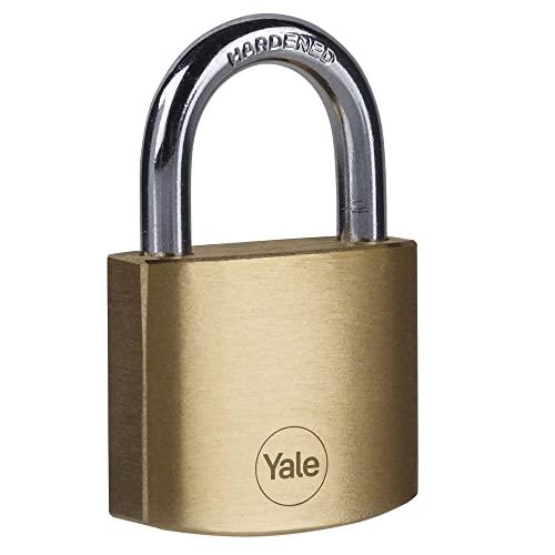 Yale Lucchetto in ottone Y110B/40/122/1 corpo 40mm, arco in acciaio, 3 chiavi