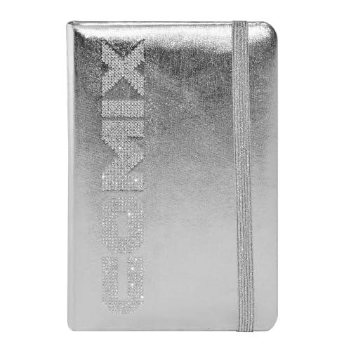 COMIX Luxury, Medium - Agenda 2026 Settimanale 12 Mesi, Con Tasca A Soffietto Interna, Chiusura Con Elastisco, Doppio Segnalibro, 192 Pagine, Formato cm 10,7x15,9h - Argento