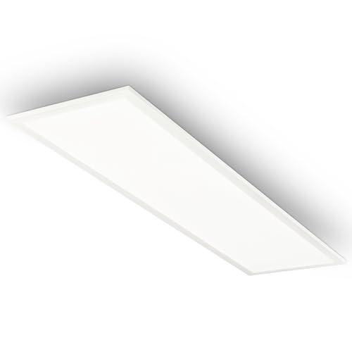 BRILONER - Pannello LED con luce bianca neutra, IP44 resistente agli spruzzi, pannello soffitto, pannelli LED, pannelli soffitto, pannelli luminosi, luce pannello, 100x25x6 cm, bianco