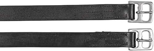 Kerbl, cintura con fibbia a staffa 32639, per bambini, 130 cm, colore nero.