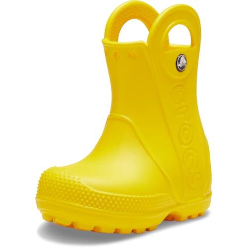 Crocs Handle It Rain Boot T, Stivali Unisex - Bambini e Ragazzi, Giallo, 27/28 EU