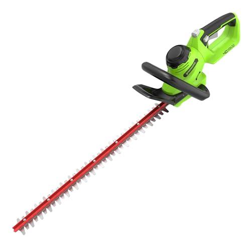 Greenworks G40HT61 Tagliasiepi a Batteria, Lama a Doppia Azione da 61cm, Taglia Rami e Steli Fino a 27mm di Spessore, 2800spm