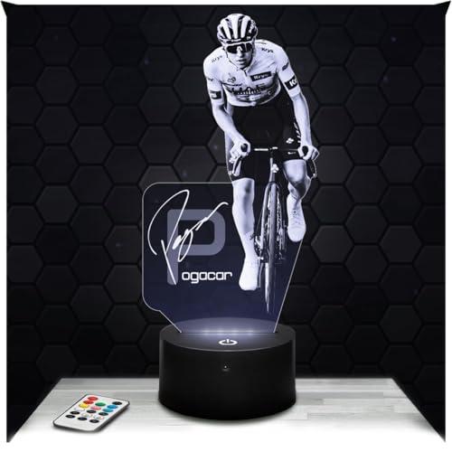 Lampephoto.fr - Lampada 3D T. Pogacar Ciclismo, Decorazione Bicicletta CiclistA. Idea Regalo Uomo oggetto T. Pogacar Ciclismo Luce Notturna Adulto Decorazione Camera, Idea Regalo Natale Originale TOP