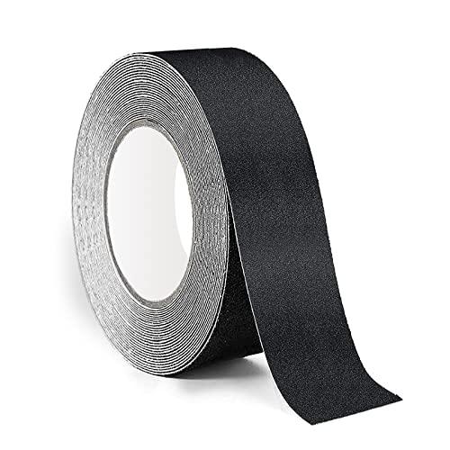XFXIA Nastro di Sicurezza Antiscivolo 2,5 cm x 20 m Nastro Antiscivolo Alta trazione strisce antiscivolo per Scale Esterne Interne, Antiscivolo Scale Nero