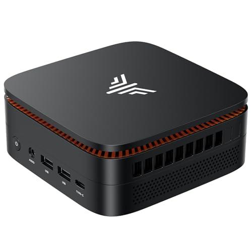 NiPoGi Pinova P1 Mini PC ΑΜD 4300U(Max 3.7GHz, 4C/4T, Migliore di 3500U/N150/N97),16GB DDR4 512GB SSD Mini Desktop Computer, Triplo Display DP 1.4+HDMI 2.0+USB 3.2 Type-C 4K@60Hz/WiFi 5/BT4.2