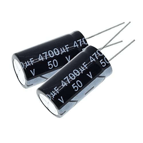 EFARMA Condensatori elettrolitici, condensatore elettrolitico in Alluminio da 2 Pezzi 4700uF 50V, 18x35mm