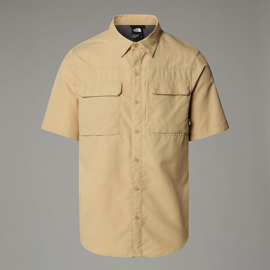 THE NORTH FACE NF0A4T194FS M S/S Sequoia Shirt T-Shirt Uomo Khaki Stone-NPF Taglia M