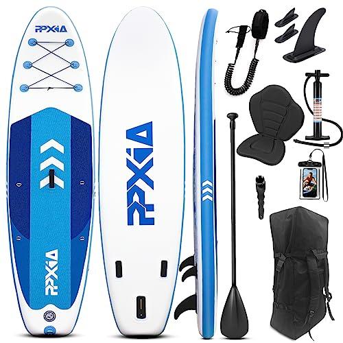 SUP Board, Gonfiabile Stand Up Paddling Board Set Wide Stable Design 320cm×82×15cm fino a 200KG con Accessori Completi, Stand Up Paddle Board Surfboard Tavola da Surf per Bambini e Adulti (Blu)