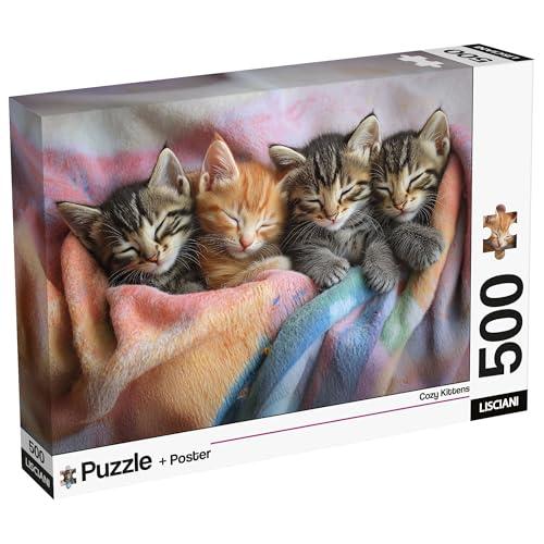 Lisciani Giochi - Puzzle + poster Cats 500, 120529