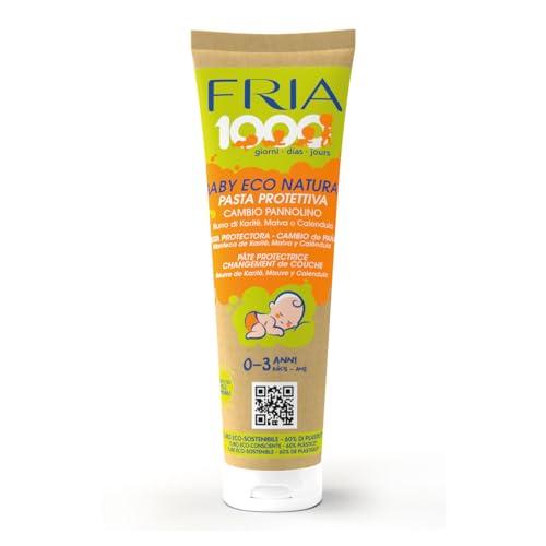 Fria 1000Giorni - Crema Cambio Pannolino Protettiva Baby Eco Natural, Pasta Lenitiva Neonato e Bambino con Ossido di Zinco e Calendula Crema Idratante Testata su Pelli Sensibili Neonati Bambini, 100ml