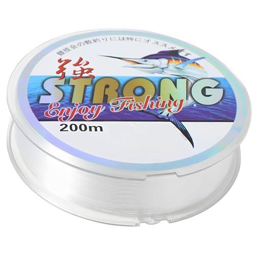 KINDOYO Filo da Pesca Trasparente Monofilamento - 200 m Filo di Nylon 0,4 mm Invisibile per Pesca e Artigianato