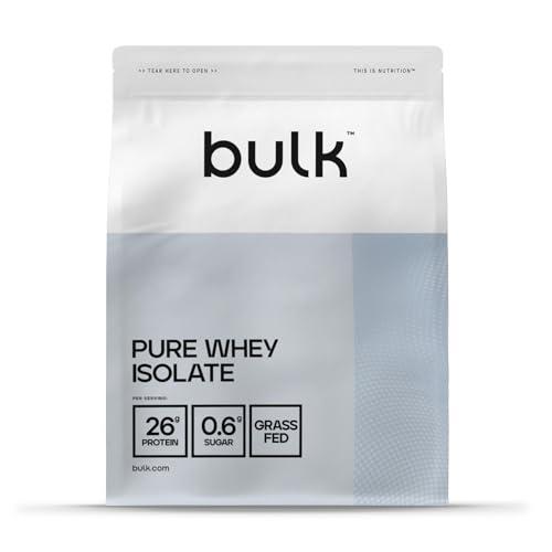Bulk Pure Whey Isolate | Non aromatizzato | 26g di Proteine porzione | Isolato di siero | Basso contenuto di zuccheri | Basso contenuto di grassi | Supporta il mantenimento muscolare | 1kg