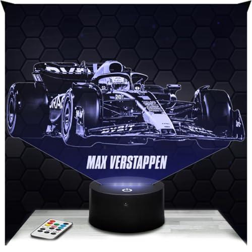 Lampephoto.fr - Lampada 3D Formula 1 M. Verstappen Luce Notturna Tattile Formula 1 M. Verstappen Illusione 3D Led, Idea Regalo di Natale per Ragazzi e Ragazze Lampada da Notte TOP