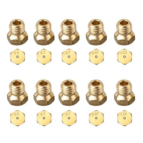 BSITSSS 10 Pezzi Ugelli e Iniettori, Kit di Conversione GPL, Set di Getto a Gas GPL, Kit di Conversione per Piano Cottura a Gas GPL, Iniettori di Propano