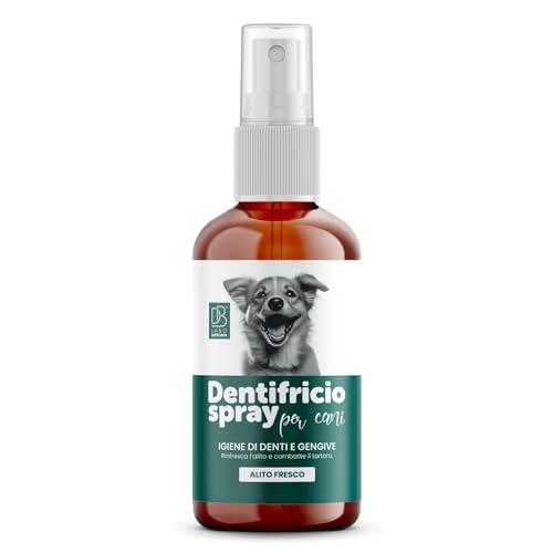 DBLabo - Dentifricio Spray per Cani con Salvia, Menta e Tea Tree, per Alitosi Cane 100ml | Azione Antibatterica, Rinfrescante e Protettiva - Dentifricio per Cani Antitartaro - Made in Italy