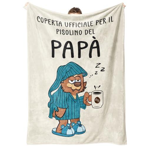 musaecoin Regalo Festa del Papà, Regalo Papà, Regalo Papà Compleanno, Idee Regalo Papà, Regali per Papà, 50×60 pollici Flanella Coperta, Regalo Natale per Papà