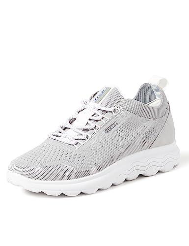 Geox D Spherica A, Sneakers Donna, Grigio Lt Grey, 37 EU