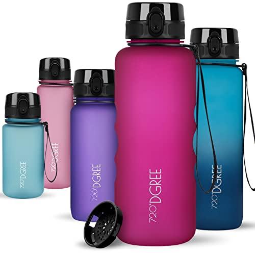 720°DGREE Borraccia 1,5 Litri “uberBottle“ +Setaccio, softTouch - Senza-BPA, Prova di Perdite - Bottiglia XL, Borracce Acqua Sportiva per Palestra, Studio Fitness, Gym, Workout, Escursioni, Università