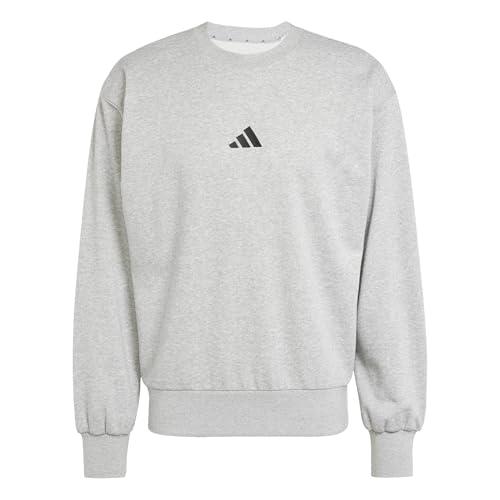 Adidas Homme Essentials FEELCOZY French Terry Sweatshirt, Medium Grey Heather/Black, L